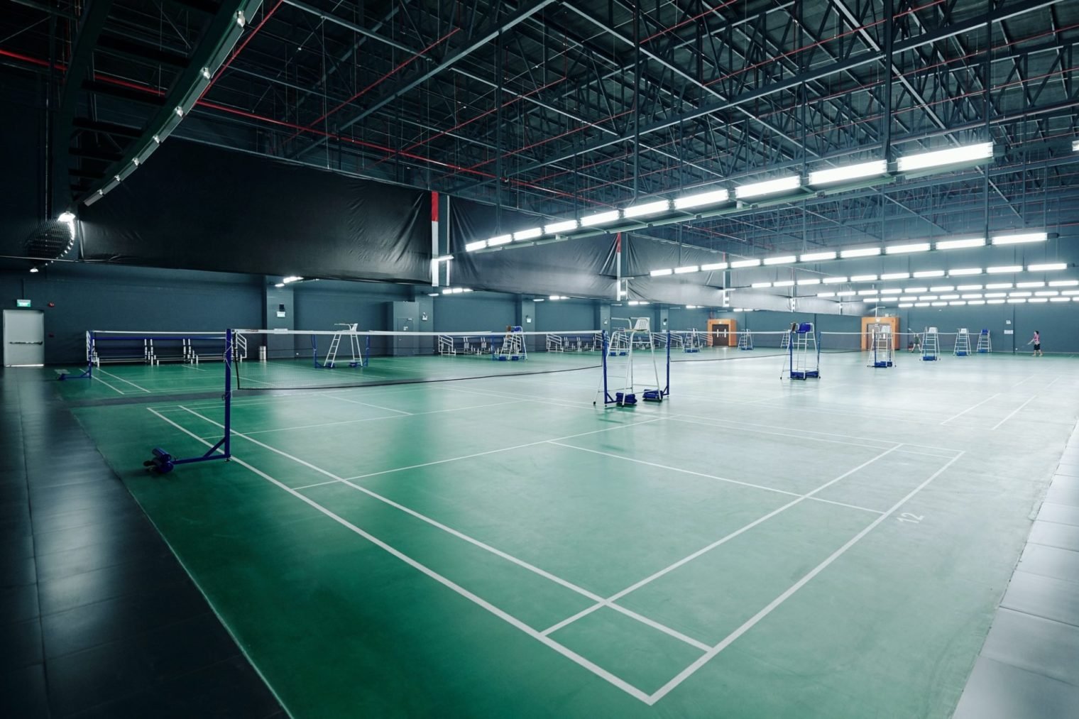 Courts for playing badminton